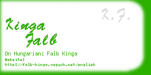 kinga falb business card